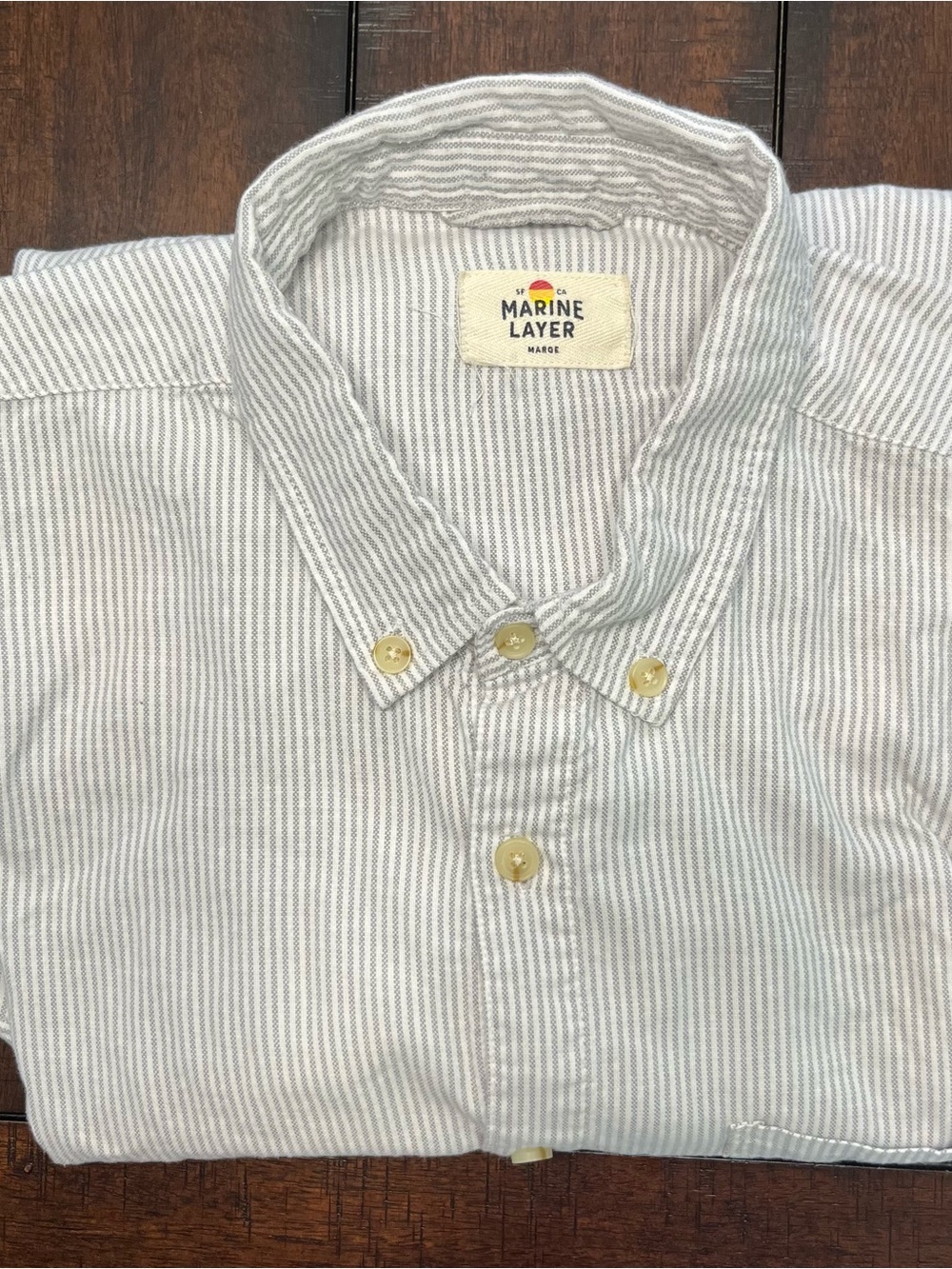 Marine Layer Striped Button Down